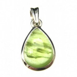 Anhänger Peridot Tropfen, 12x24 mm, 925er Silber