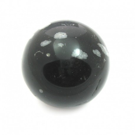 Kugel Obsidian Schneeflocke 1,5 cm