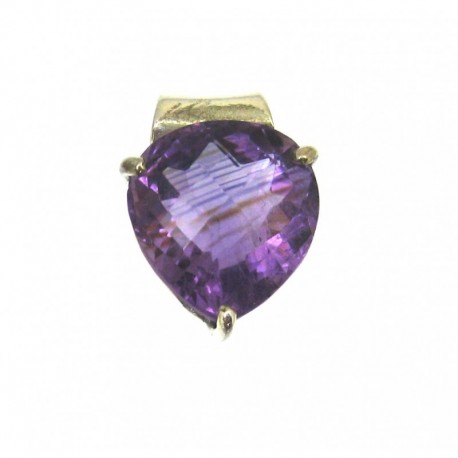 Anhänger facettiert Amethyst 14x18 mm 925er Silber