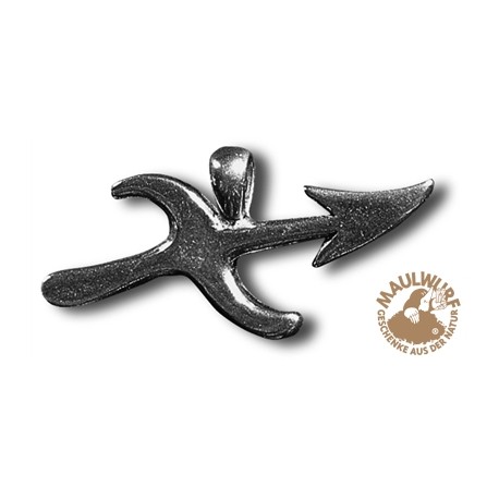 Zinn-Anhänger Schütze, Sodalith-Perle