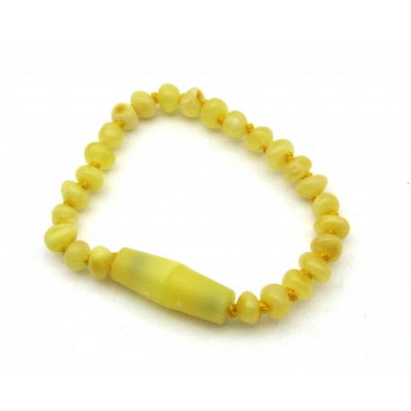 Armband Bernstein Splitter milchig 14 cm