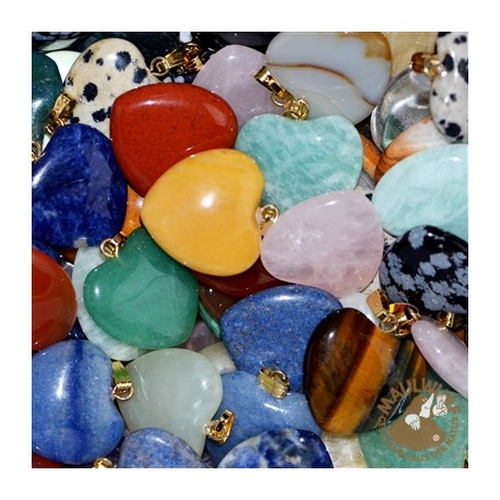 Herz mit Öse 2 cm Mischung goldfarbene Öse VE 100 Stück