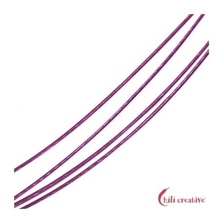 Stahlreif lila 2 mm 45 cm mehrere dünne Kordeln Dreh-Verschluß