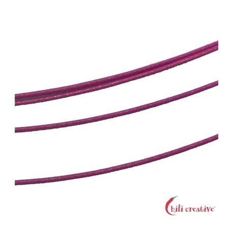 Stahlreif rosa 2 mm 45 cm mehrere dünne Kordeln Dreh-Verschluß