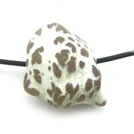 Trommelstein gebohrt Achat Schlangenhaut