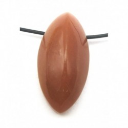 Navette Quarz orange gebohrt 3 cm