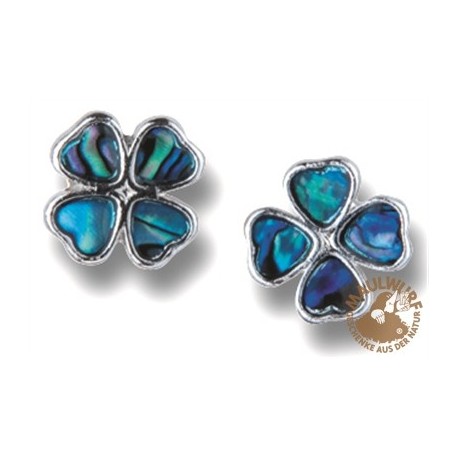 Ohrstecker Paua Kleeblatt
