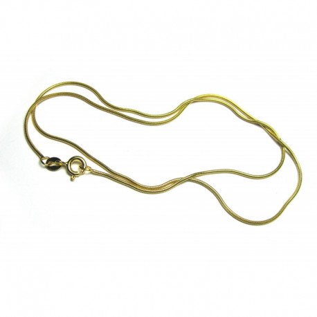 Schlangenkette 1 mm 42 cm lang 925er Silber vergoldet