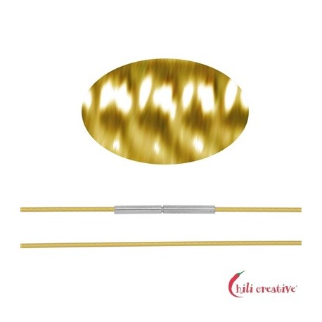 Stahlreif eine dicke Kordel goldfarben 45 cm Bajonett-Verschluss