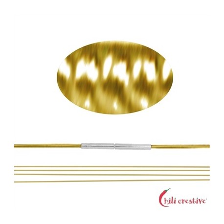 Stahlreif mehrere Kordeln goldfarben 45 cm Bajonett-Verschluss