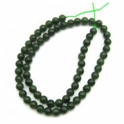 Strang Kugel Nephrit dunkel 6 mm 39 cm lang