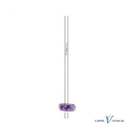 VitaJuwel Crystal Straw Amethyst (Glas-Trinkhalm mit Edelstein)