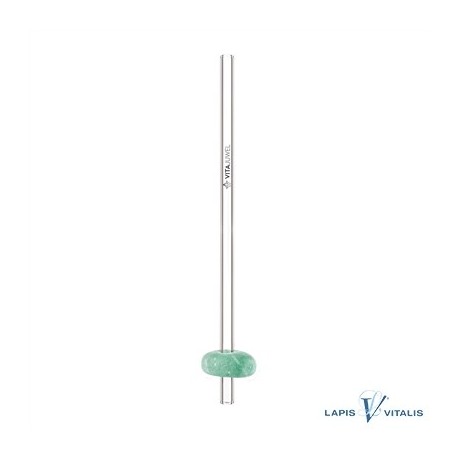 VitaJuwel Crystal Straw Aventurin (Glas-Trinkhalm mit Edelstein)
