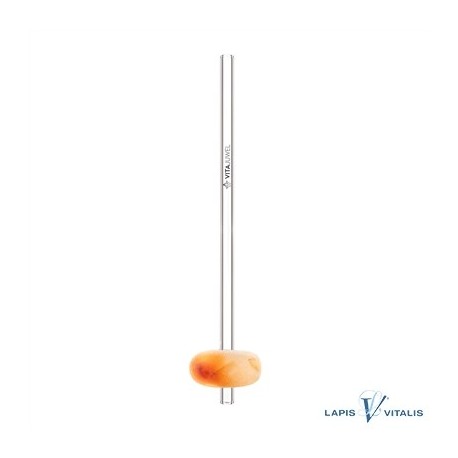 VitaJuwel Crystal Straw Carneol (Glas-Trinkhalm mit Edelstein)