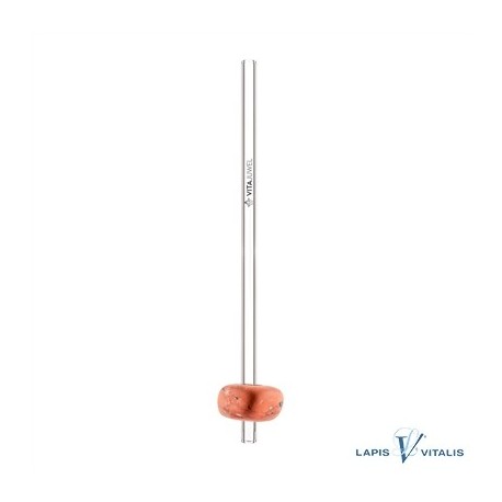 VitaJuwel Crystal Straw roter Jaspis (Glas-Trinkhalm mit Edelstein)