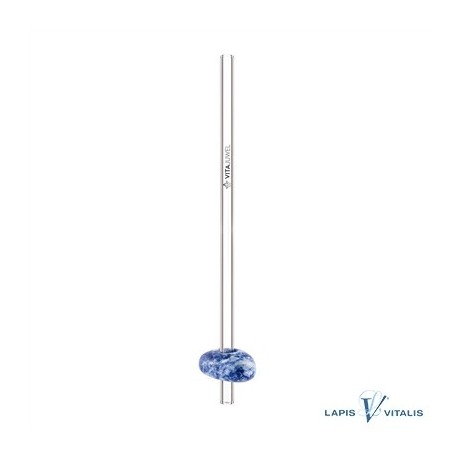 VitaJuwel Crystal Straw Sodalith (Glas-Trinkhalm mit Edelstein)