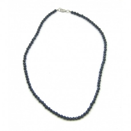 Kugel-Kette Apatit facettiert 4 mm 45 cm lang 925er Silber