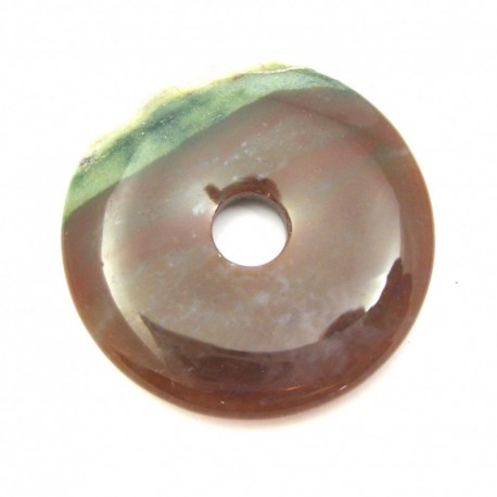 Donut Chalcedon bunt (rot-braun teils grün) 40 mm