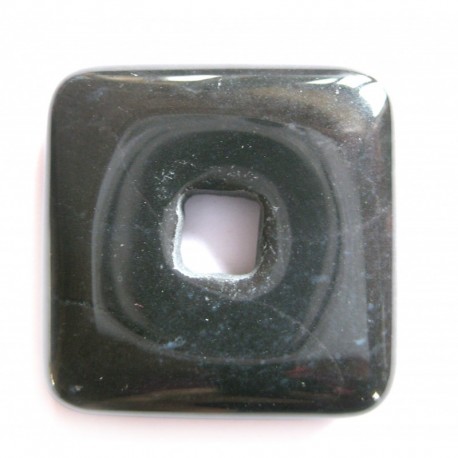 Donut Quadrat Onyx (gefärbt) 30 mm