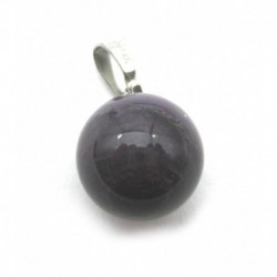 Kugel-Anhänger Sugilith 10 mm mit 925er Silber-Öse