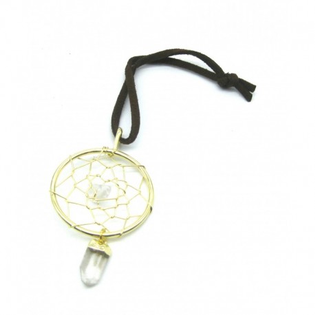 Anhänger Traumfänger Bergkristall 35x55 mm