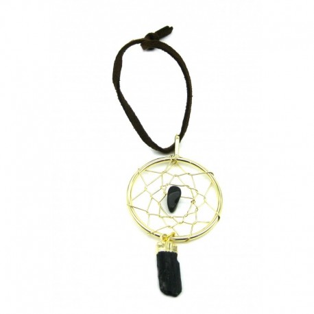 Anhänger Traumfänger Turmalin schwarz 35x60 mm