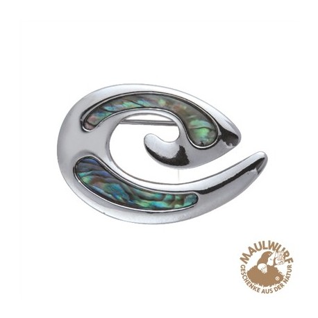Brosche Paua Koru