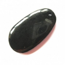 Freeform Schungit (Steinkohle) 5 cm frontgebohrt