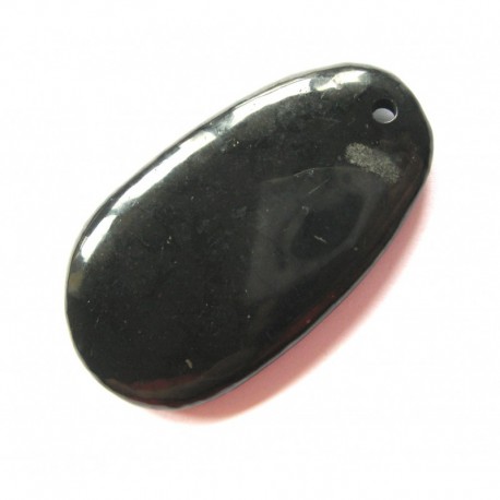 Freeform Schungit (Steinkohle) 5 cm frontgebohrt