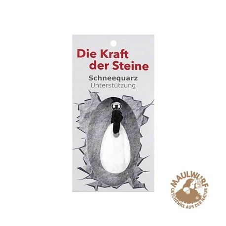 Kraftstein-Anhänger Schneequarz