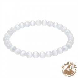 Kugel-Armband Selenit (Fasergips) 6 mm
