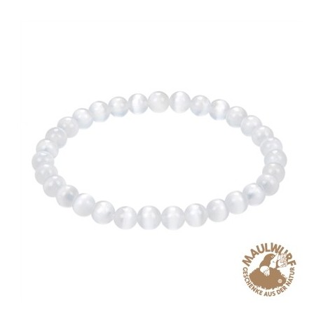 Kugel-Armband Selenit (Fasergips) 6 mm