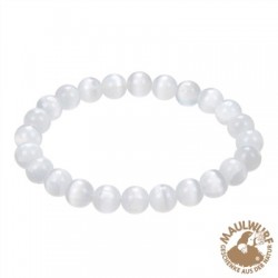 Kugel-Armband Selenit (Fasergips) 8 mm