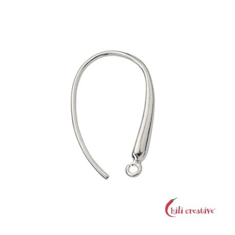 Ohrhaken konisch mit Öse 22 mm 925er Silber VE 2 Stück