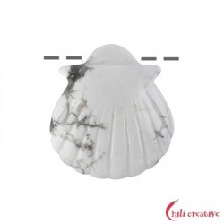 Muschel Magnesit gebohrt 4 cm