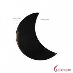 Mond gebohrt Schungit (Steinkohle) (stabilisiert) 4 cm