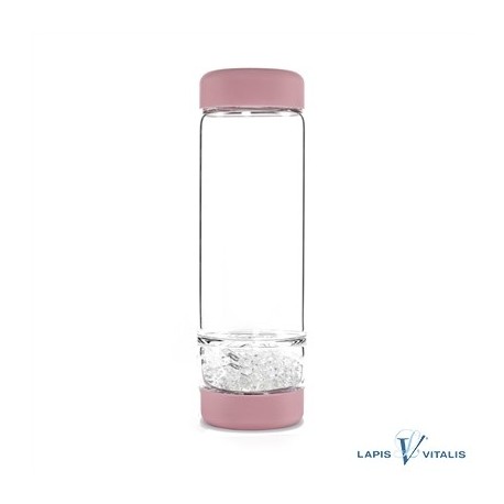 Vita Juwel inu! Flasche Blossom Rose mit Bergkristall