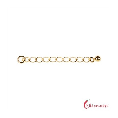 Verlängerungs-Kettchen 30 mm x 2 mm 925er Silber vergoldet VE 6 Stück