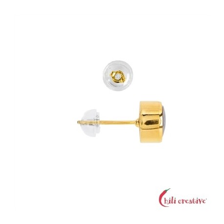 Ohrstecker-Sicherung Silikon vergoldet VE 40 Stück