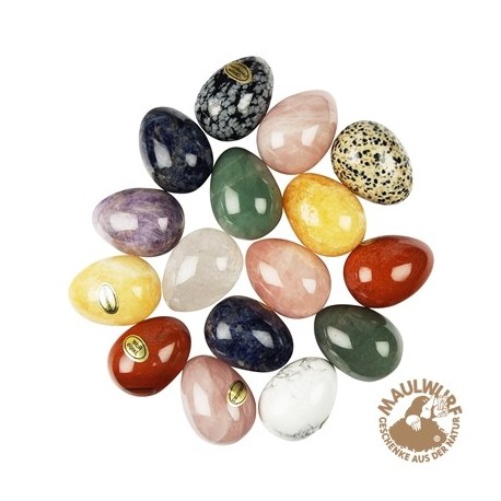 Eier gemischte Steinsorten 4,1 cm VE 16 Stück
