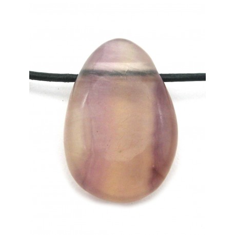 Tropfen gebohrt Fluorit hell-gelblich L