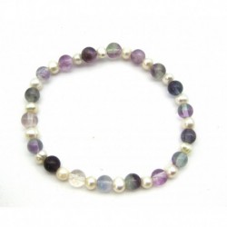 Kugel-Armband Fluorit Perle 6mm