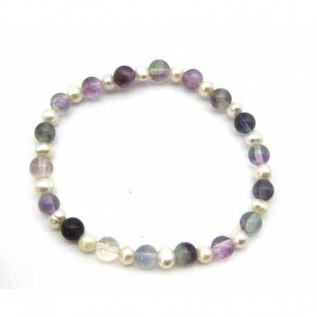 Kugel-Armband Fluorit Perle 6mm