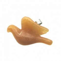 Friedenstaube Quarz orange 30 mm mit Öse