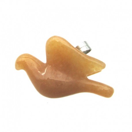 Friedenstaube Aventurin orange 30 mm mit Öse