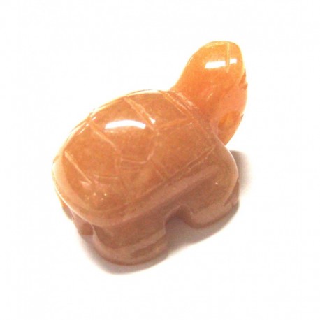 Anhänger Schildkröte Aventurinquarz Aventurin orange 2 cm gebohrt