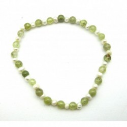 Kugel-Armband Granat grün Perle 4 mm