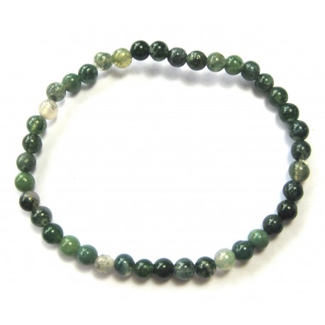 Kugel-Armband Moosachat 4 mm