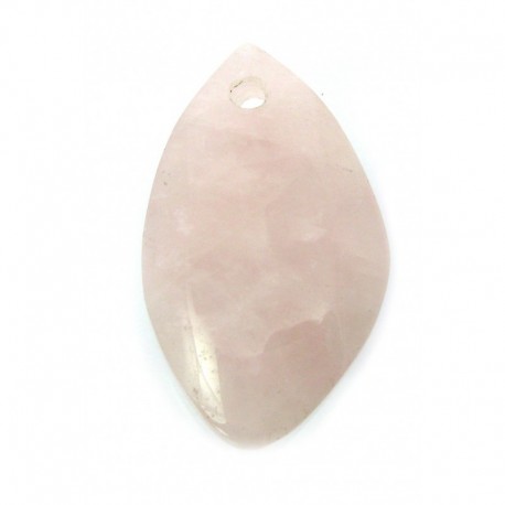 Blatt Rosenquarz gebohrt 2,8x5 cm