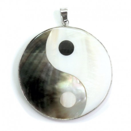 Anhänger Muschel Perlmutt Yin Yang 5 cm
